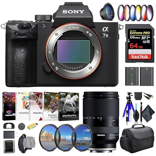 Sony a7 III Mirrorless Camera with 28-200mm Lens & Filter Kit Bundle