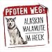 siviwonder Alaskan Malamute Pfoten Weg Kleiner Auto Aufkleber Hundeaufkleber REFLEKTIEREND Reflective