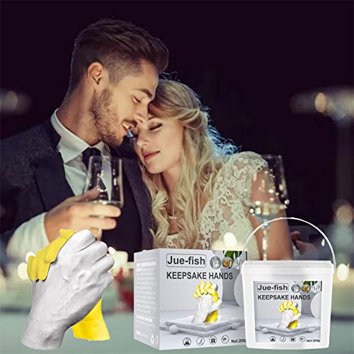 Usbinx Life Souvenir Hand Casting Kit, DIY Plaster Statue Molding Kit | Keepsake Hands Casting Kit |Hand Holding Craft for Couples, Adult & Kids, Wedding, Friends, Anniversary, Valentine's Day