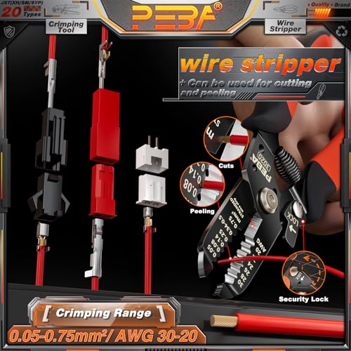 PEBA Crimping Tool and JST Connector Kit, 20 Types of 2.5 mm JST-XH Connectors & Crimp Pins - Image 4