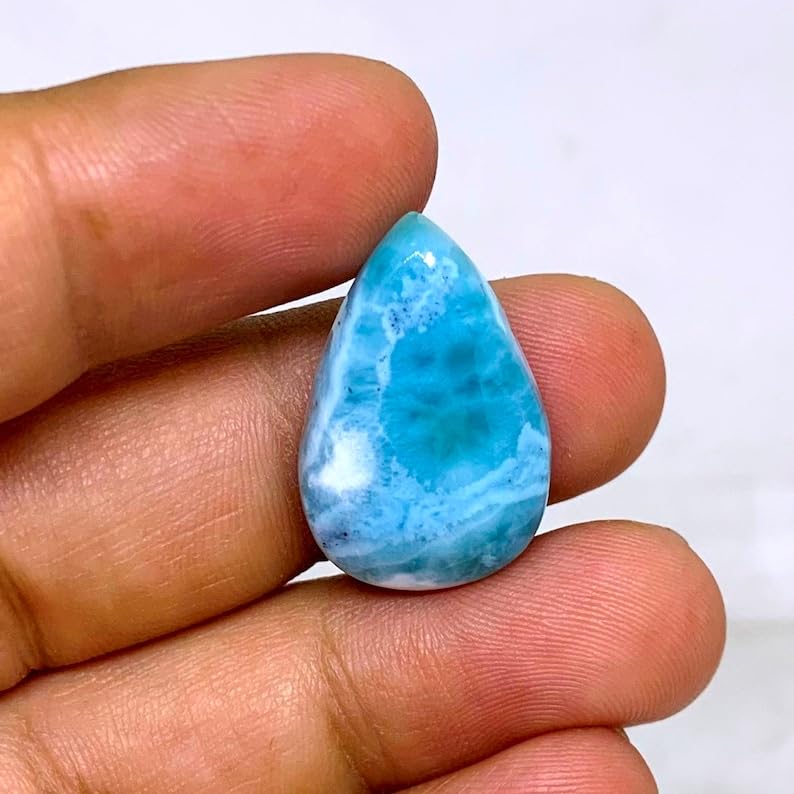 Larimar naturel pour fabrication de bijoux bague pendentif collier cabochon - 2