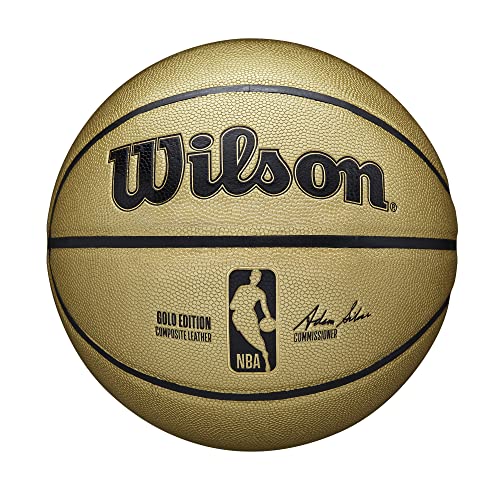 WILSON NBA Gold Edition Basketball - Gold/Black, Size 7-29.5'