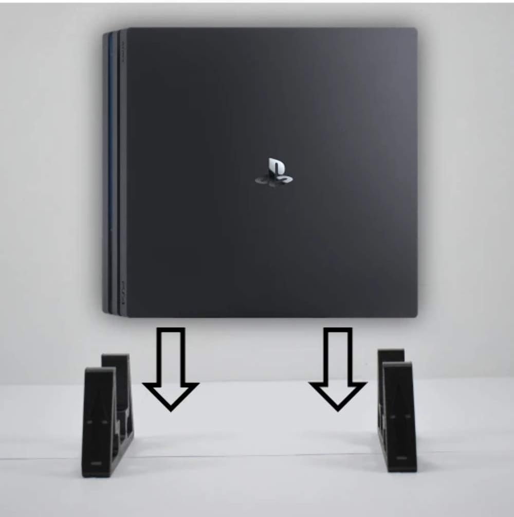 3D Cabin PS4 Pro Console Vertical Stand Adjustable, Diffrent Colours Available White image 2