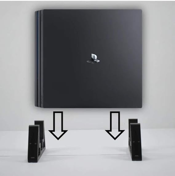 PS4 Console Vertical Stand Adjustable (PS4 / PS4 SLIM / PS4 PRO) Diffrent Colours Available (PRO, White)