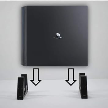 PS4 Console Vertical Stand Adjustable (PS4 / PS4 SLIM / PS4 PRO) Diffrent Colours Available (PRO, White)