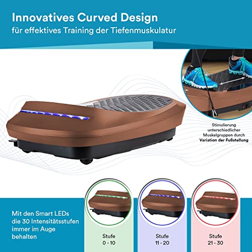 Skandika Vibrationsplatte V2500 mit Oszillationstechnologie | Curved Design, Oszillierende Frequenz, sehr leise, 30… – Bild 3
