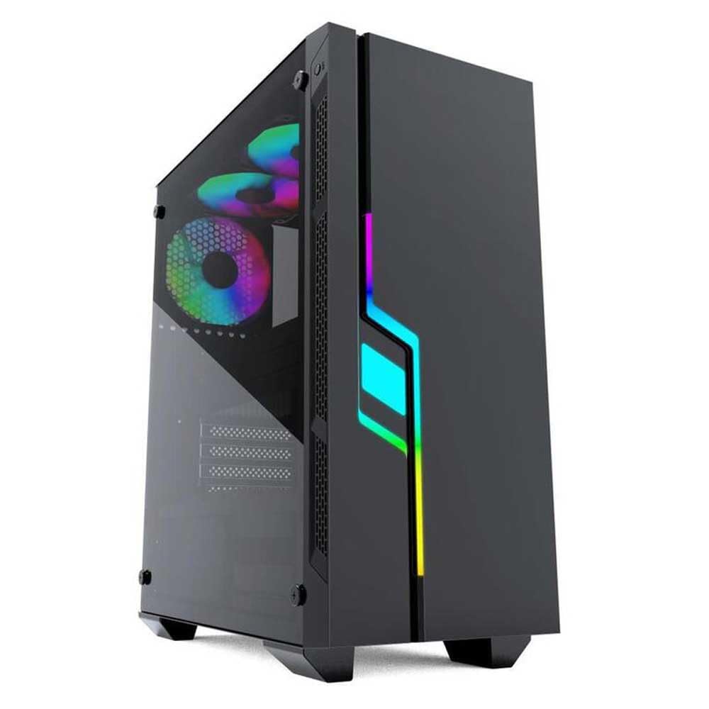 GEMBIRD Caja PC FORNAX 2000 RGB LED Strip RGB Rear Fan con Ajuste DE Color