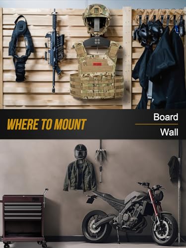 image for OneTigris Motorcycle Helmet Holder Wall Mount, Tactical Gear Holder wi