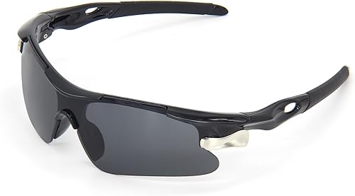 Gafas de sol deportivas unisex con UV400 y lentes inastillables, marco ligero resistente al viento para deportes al aire libre