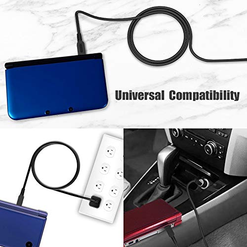 [2 Pack] 4Ft 3Ds 2Ds Dsi Charger Cable Power Usb Charging Cord Compatible With Nintendo New 3Ds Xl/New 3Ds/ 3Ds Xl/ 3Ds/ New 2Ds Xl/New 2Ds/ 2Ds Xl/ 2Ds/ Dsi/Dsi Xl, Black #TOP6