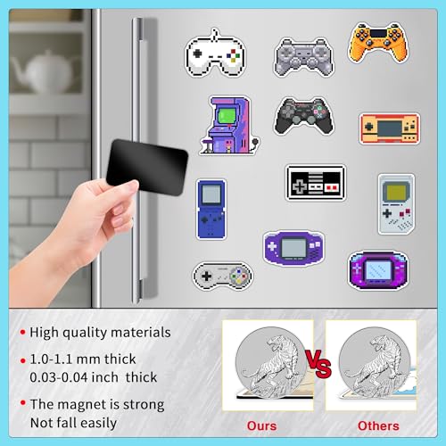 Imanes Decorativos de Control de Juego Pixel 12 Pcs miniatura 3