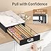 KES Natural Marble Top Coffee Pod Holder Drawer, Adjustable Metal Coffee Pod Organizer Fit All Pods Size (Nespresso Vertuo, K-cup, Nespresso Origin Capsules), 40/52Pcs Capacity, Black, KCPH503-BK