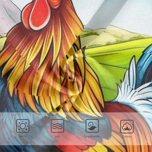 Cartoon Rooster Sunflower Panties for Girl Toddler Underwear Custom Cotton Artistic Briefs Kids Undies 2t3