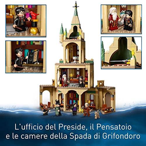 Harry Potter Hogwarts: Ufficio di Silente, Set Modulare da Collegare al Castello Giocattolo con 6 Minifigure, Cappello Parlante e Spada Grifondoro, Giochi per Bambini e Bambine, Idee Regalo 76402 - Lego - Immagine 3
