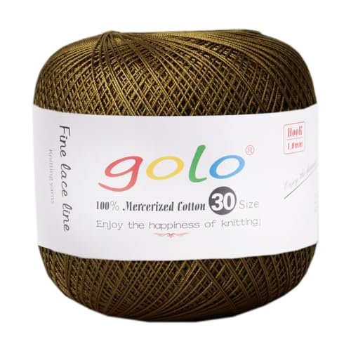 Image of golo Crochet Thread Size 30 Yarn for Hand Kniting Yarn for Tatting Yellow Green 271