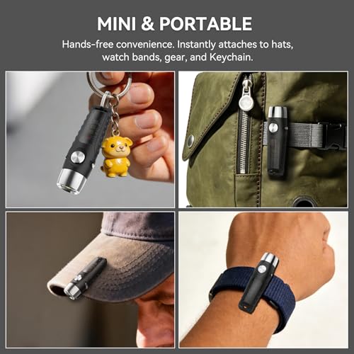 Porte-clés lampe torche rechargeable S12Plus pour la nuit