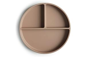 Silicone Suction Plate: Mushie Edition for Mess-Free Mealtimes