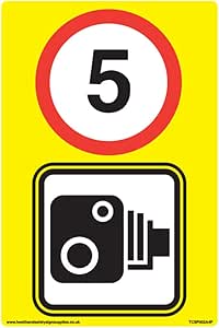 Amazon.com: 5Mph Yellow Speed Signs with Speed Camera - Standard [3mm ...