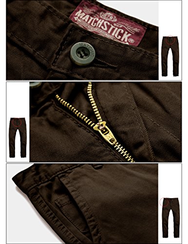 Image of Match Mens Regular-Fit Casual Flat Front Chino Pants