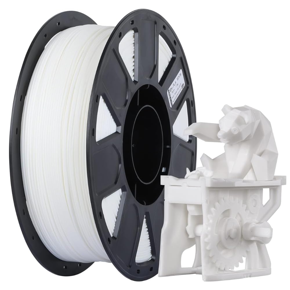 Creality Ender Series- PLA 3D Printer Filament 1.75mm, Upgrade Stronger Toughness Printing Consumables, Dimensional Accuracy ± 0.03 mm, 1 KG (2.2 LBS) Spool Fit Most FDM 3D Printer (White)