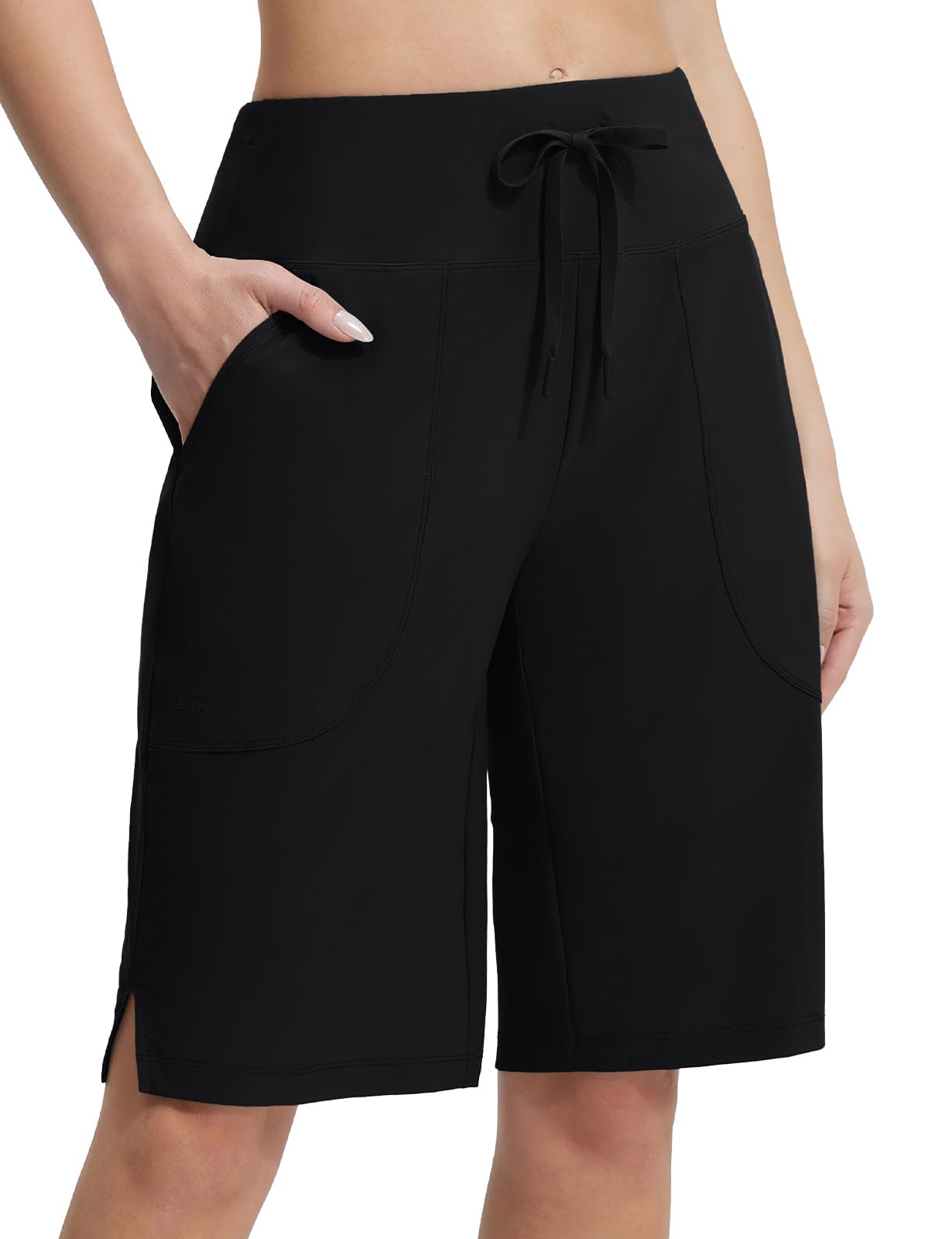 baleaf Badeshorts Damen 28CM, Badehose Bermuda mit Bein Schwimmen UV Hohe Taille Boardshorts Knielang UPF50+ Strand Surfen Sport