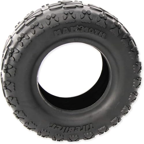 Mammoth TireBiterII  Juguetes de goma natural para perros masticadores extremos  Juguetes para perros para jugar interactivo extra largo  Juguetes