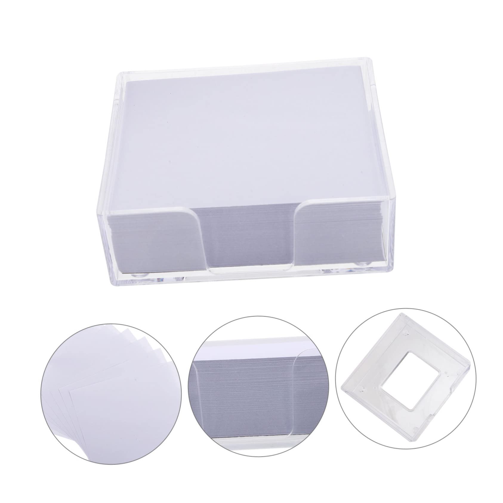 jojofuny 5 Boîtes Bloc Notes Pratique avec Boîte Transparente Papier à Message Non Adhésif pour Bureau et
