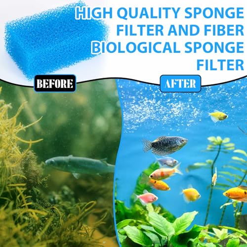 Image of Threlaco 6 Pack Foam Filters Compatible with AquaClear 30 Power Filter, Aquarium Foam Insert, Replacement Sponge Pads for Use in Freshwater & Saltwater Aquarium