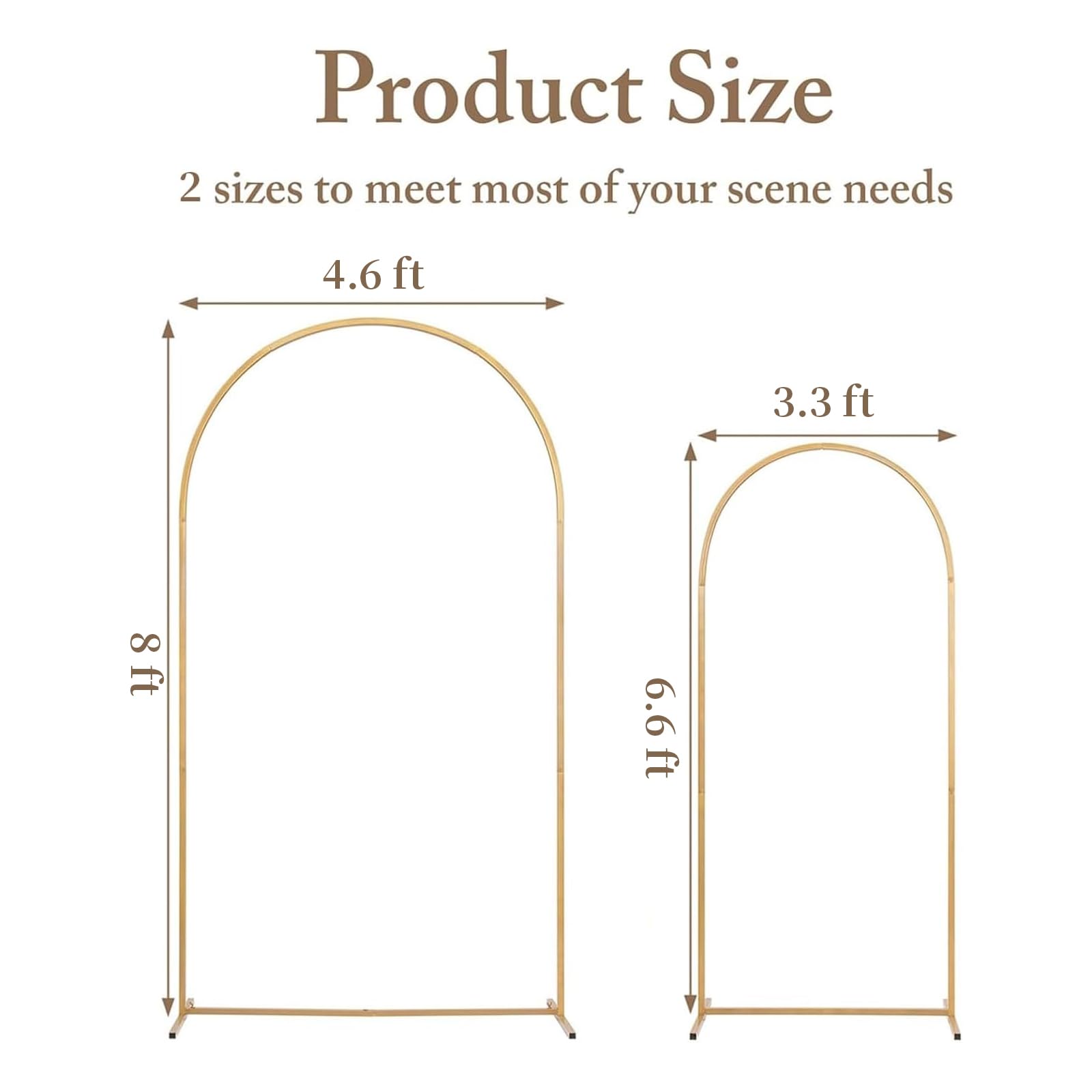 Toolterritary Metal Arch Backdrop Stand and Cover Set, 8FT, 6.6FT Party Backdrop, Easy to Assemble, Backdrop Stand for Parties, Birthday, Baby Shower