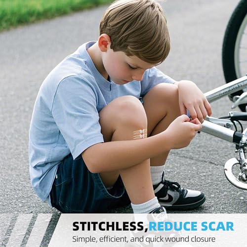 Emergency Wound Closures - 10 Pcs Butterfly Bandages Painless Stitch Sutures Laceration Repair Without Stitches Adhesive Bandages for First Aid Wound Care(Factory Direct Sale) - Image 3