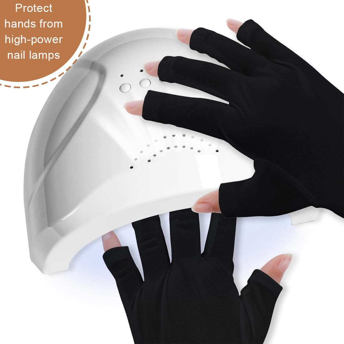 UV Handschuhe für Nagelschelmgel UPF50+ UV Schutz fingerlose Handschuhe für Maniküren Trockner Nagelkunst Hautpflege Fingerlose Anti UV Hände schützen die Hände vor UV Schaden