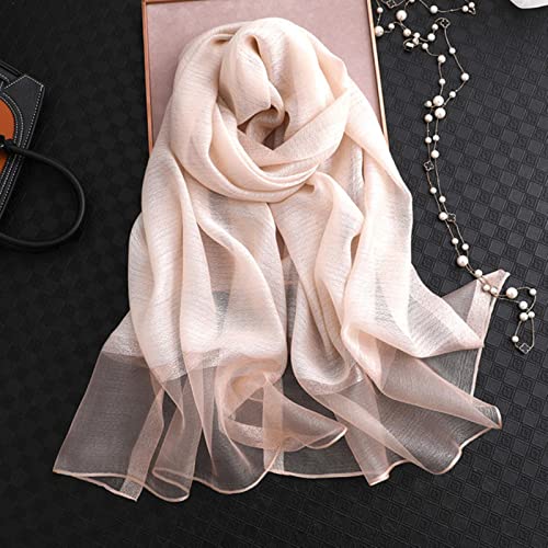 XKUN Bufanda Bufanda De Bufanda De Mujeres Bufandas De Verano Lady Shawl Wrap Hijab Foulard Bandana Femenina-Apricot Cover