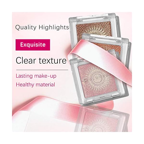 Highlighter-Palette-Face-Luminizing-Highlighter-Makeup-Palette-Instant-Glow-Powder-Nude-Bronzer-Highlighter-Kit-3-Packs-and-One-Makeup-Sponge Highlighter Palette, Face Luminizing Highlighter Makeup Palette, Instant Glow Powder Nude Bronzer Highlighter Kit, 3 Packs and One Makeup Sponge