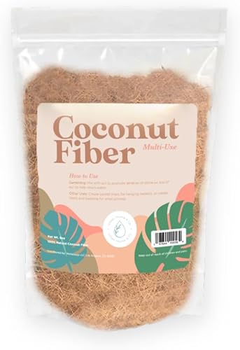 Urban Thumb & Co Fibra de coco ultra premium, cubierta superior para plantas de interior/exterior, compacta para vida urbana, 9 onzas