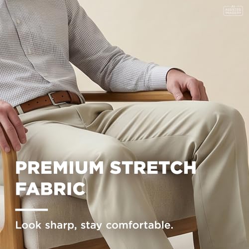 Image of Haggar Men's Classic Fit Premium No Iron Khaki Pant