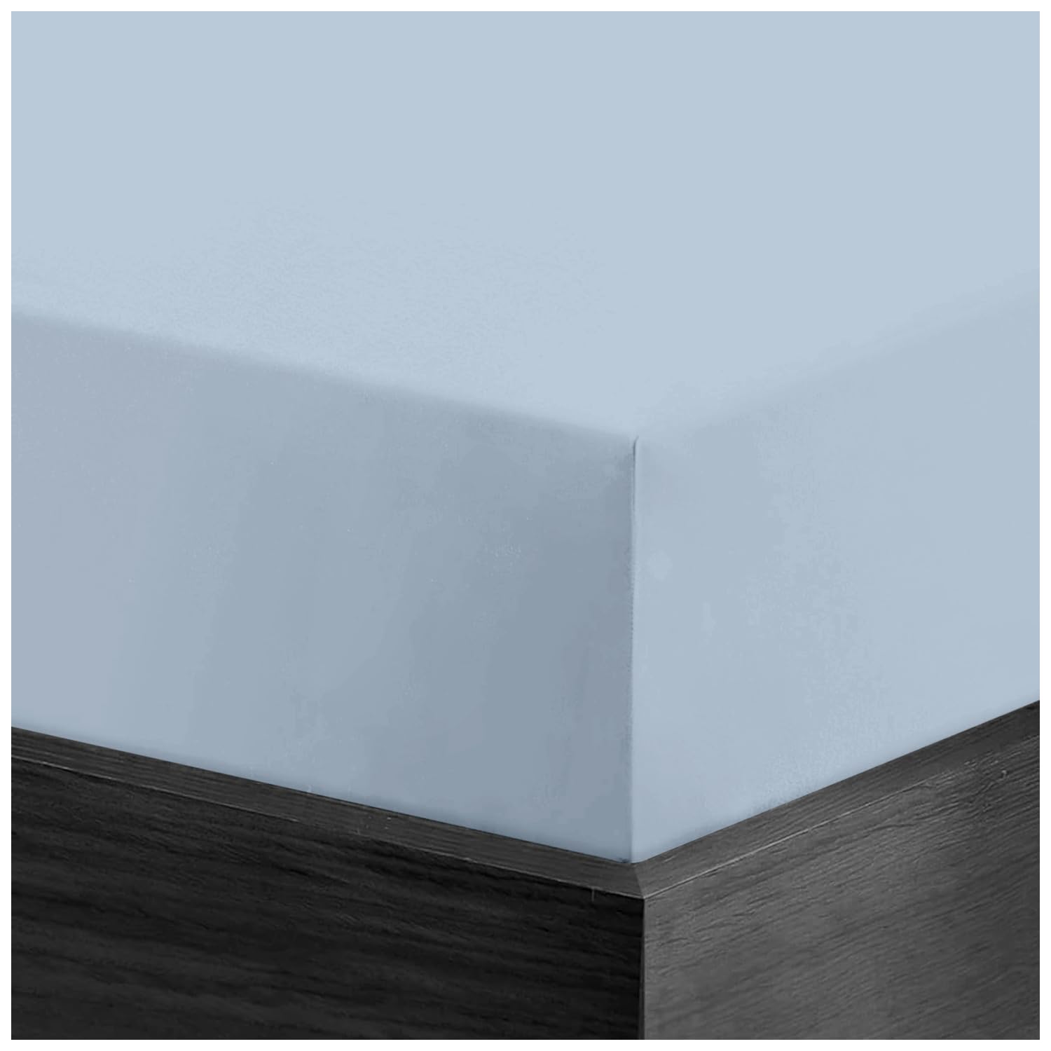 Gc Gaveno Cavailia Blue Flannelette Fitted Sheet | Elastic Corner, Soft Brushed Cotton Fitted Sheets King Size (152 X 203 Cm) | Thermal Flannelette Sheets Bottom