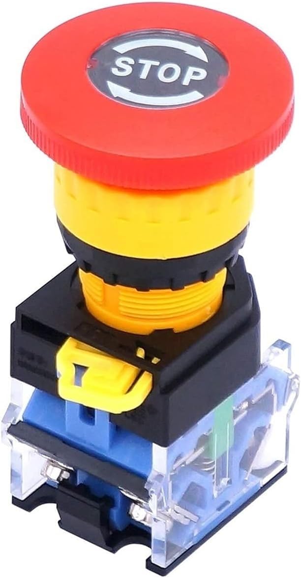 Bouton d'arrêt d'urgence 22mm interrupteur pour sécuriser machine - 7