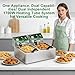 10L+10L (10.57QT+10.57QT) Dual Electric Fryer with 2 Baskets - 3400W Stainless Steel, One-Touch Switch & Temp Control, Commercial Countertop Frye