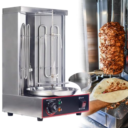 GESAIDES Máquina para Shawarma con Asador Vertical, Parrilla Giratoria, Máquina para Shawarma, Parrilla para Shawarma, Horno para Asar, Máquina para Asar Pollos