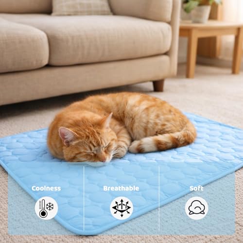 Cooling Mat for Dogs, 70x55 Cm Cooling Pad, Large Pet Cooling Mat for Hot Weather, Portable Cool Mat for Home and Travel Use - Image 4
