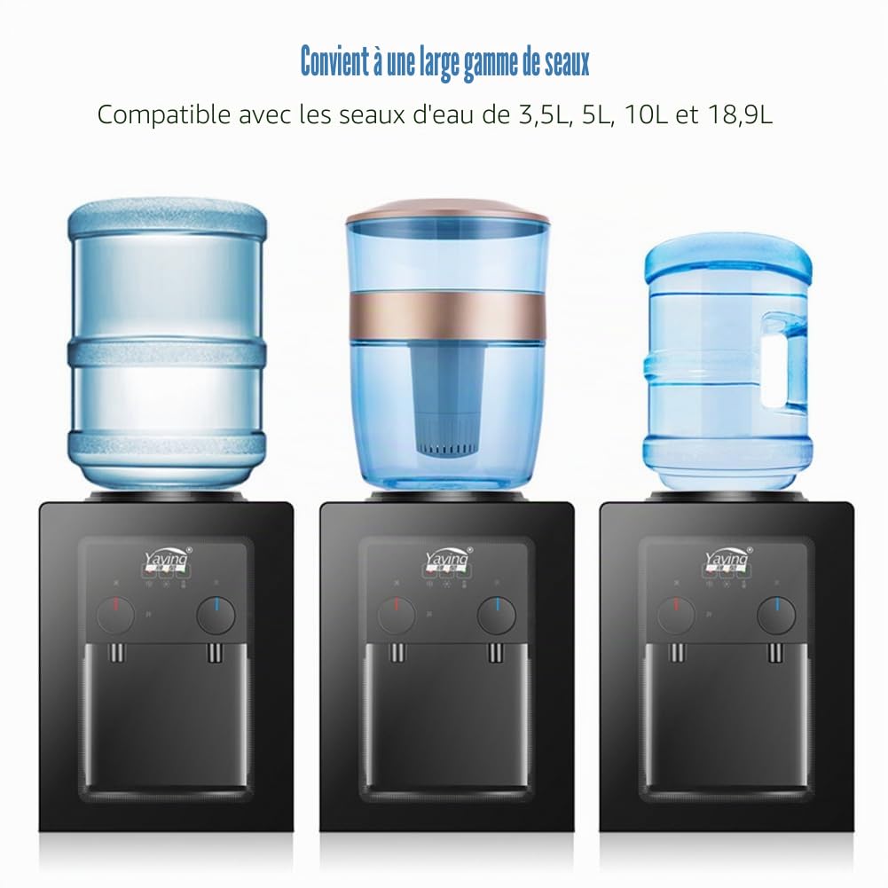 Countertop Distributeur d'eau électrique chaud et froid - Distributeur d'eau libre - Refroidisseur d'eau électrique - Machine à chargement par le haut - Distributeur d'eau pour l'intérieur et