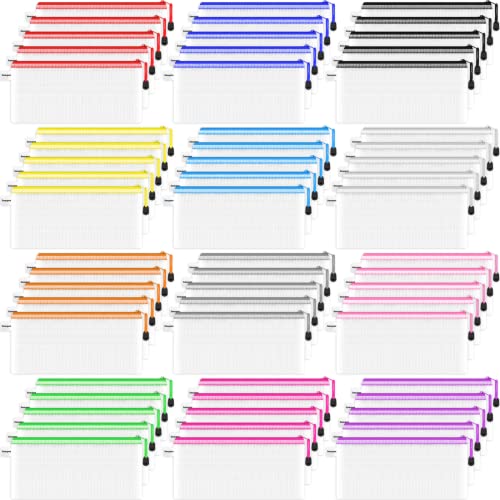 Smarpau 60 Pcs Pencil Pouch, 12 Colors 9.3″ x 4.7″...