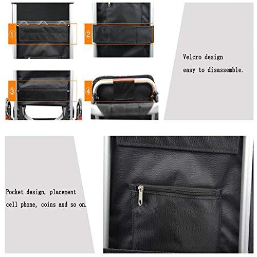 LDBDASA Aluminium-Klettertreppen Einkaufswagen Mit 2 Rädern Klappwagen/Orange – Bild 5