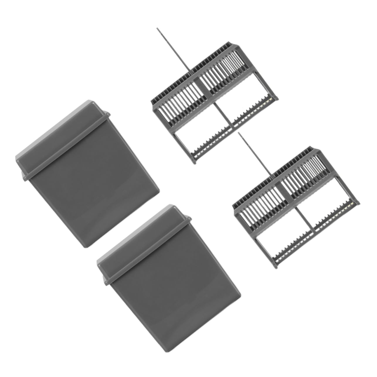 OUNONA 2 Sets Dyeing Vat Slides Storage Jar Plastic Slides Staining Jar Plastic Slides Storage Rack Slides Rack for Laboratory Slides Staining Rack Microscope Slides Staining Jar