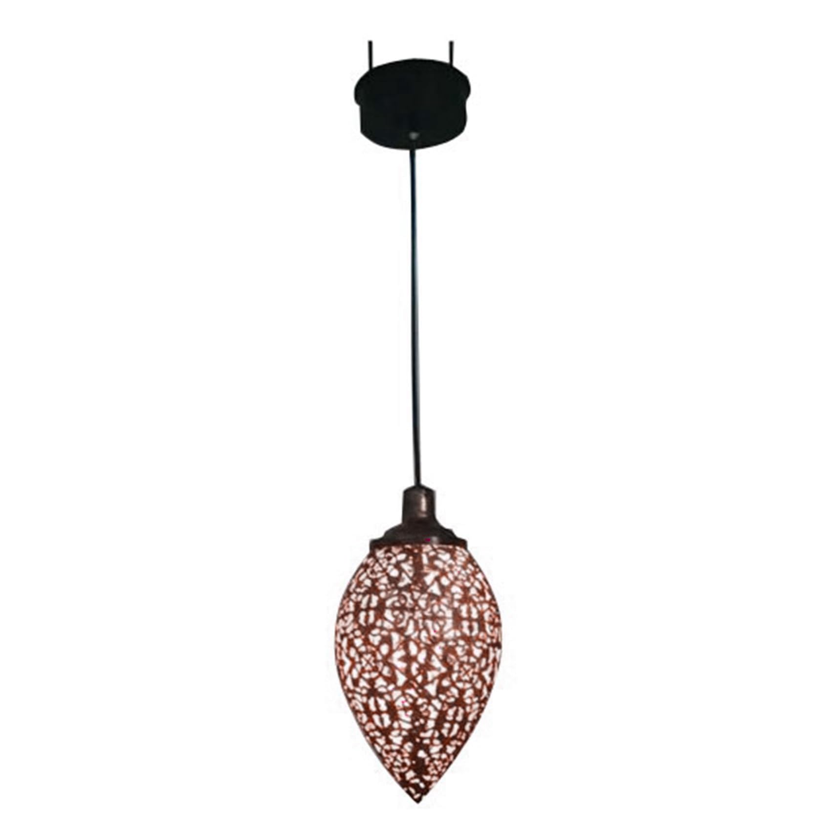 Osmond Solar Powered LED Moroccan Hanging Lantern Retro Moroccan Pattern Projection Lamp Outdoor Garden Decor Fairy Light Kit