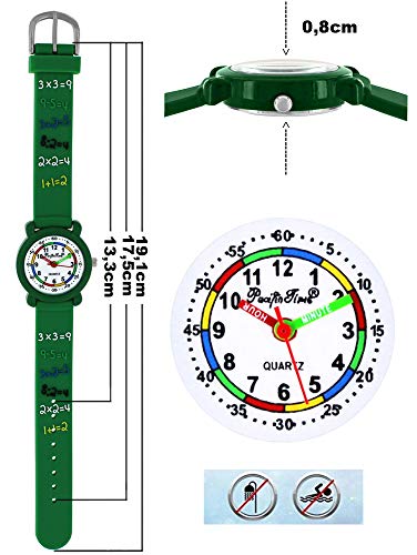 Pacific-Time-Armbanduhr-Kinder-Junge-Maedchen-Lernuhr-ABC-Lernen-Kinderuhr-analog-Quarz-Uhr