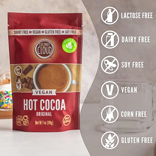 Image of Coconut Cloud Dairy-Free Instant Hot Cocoa Powder: Vegan, Non-GMO, 12 oz