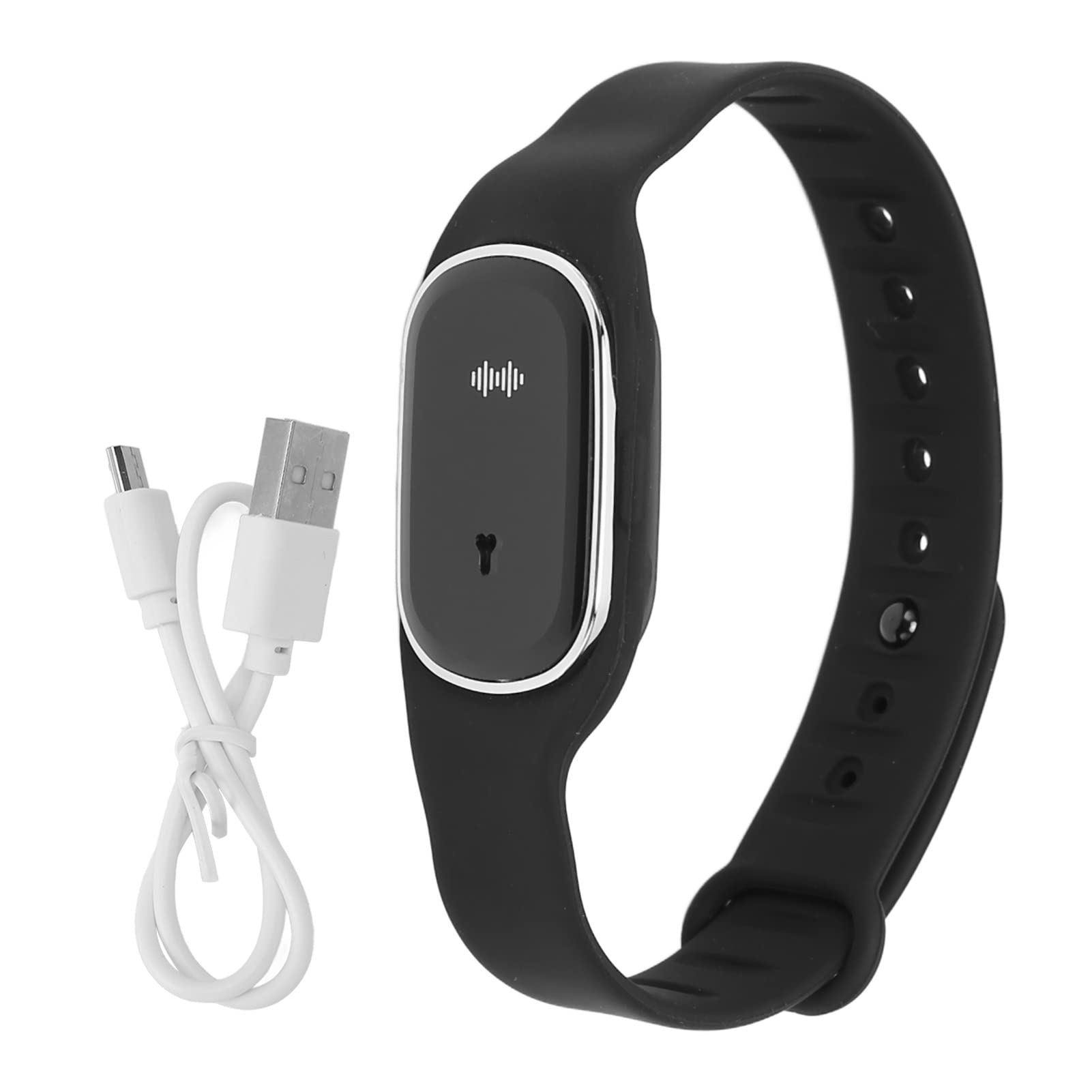 Gonetre Bracciale Repellente per Zanzare, Bande di Zanzare Elettronica Sonora, Braccialetto Repellente per Insetti, Orologio Repellente USB Ricarica Orologio da Polso Repellente (Nero)