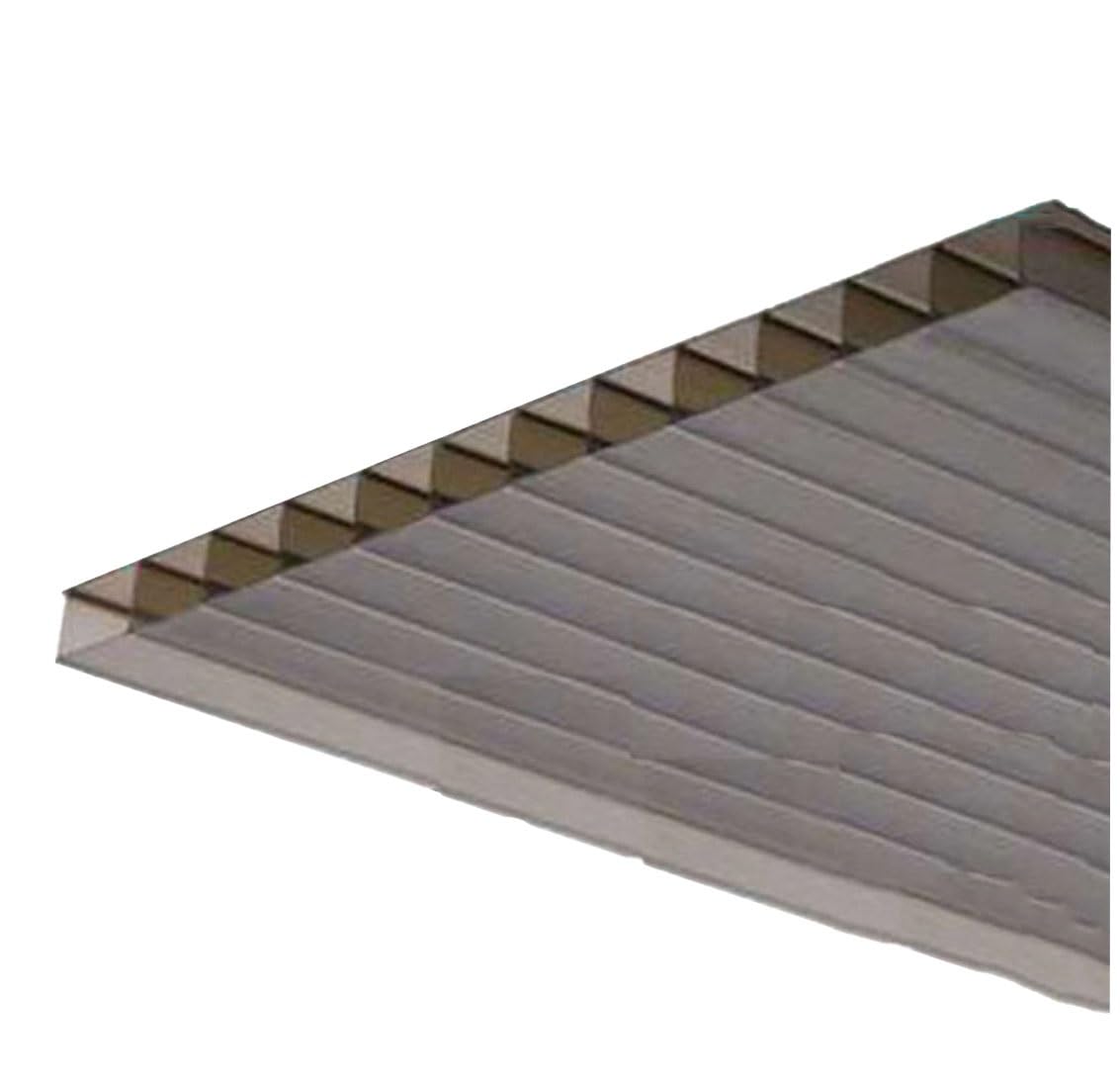 Pannello in Policarbonato for Serra da 24 Pezzi in A Doppia Parete for Fai Te, Serre, Capannoni Ed Esterni(Brown,100X50cm-8mm)
