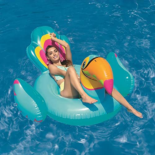 81 "Tropical Toucan Piscine Gonflable Raft Flottant, rhinocéros géants Piscine Flottant, Gonflable Ride Piscine Flottant, Adultes et Enfants Piscine d'été Salon de Rafting